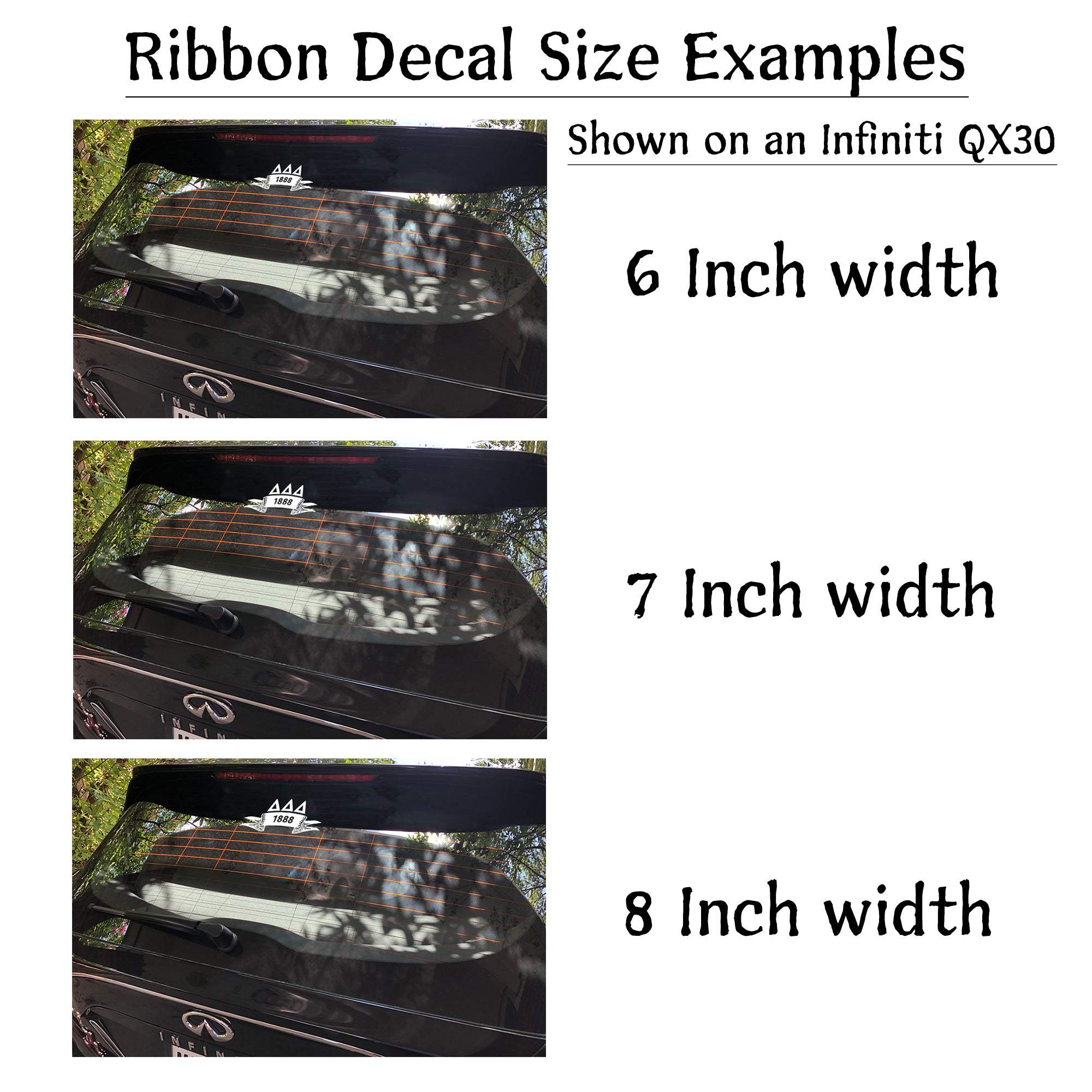 Brit and Bee Decal Widths