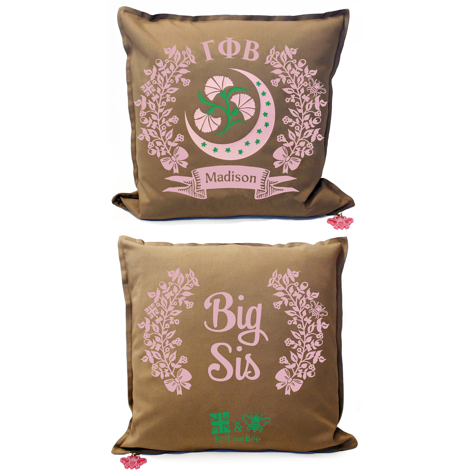 Gamma Phi Beta Pillow | Brit and Bee