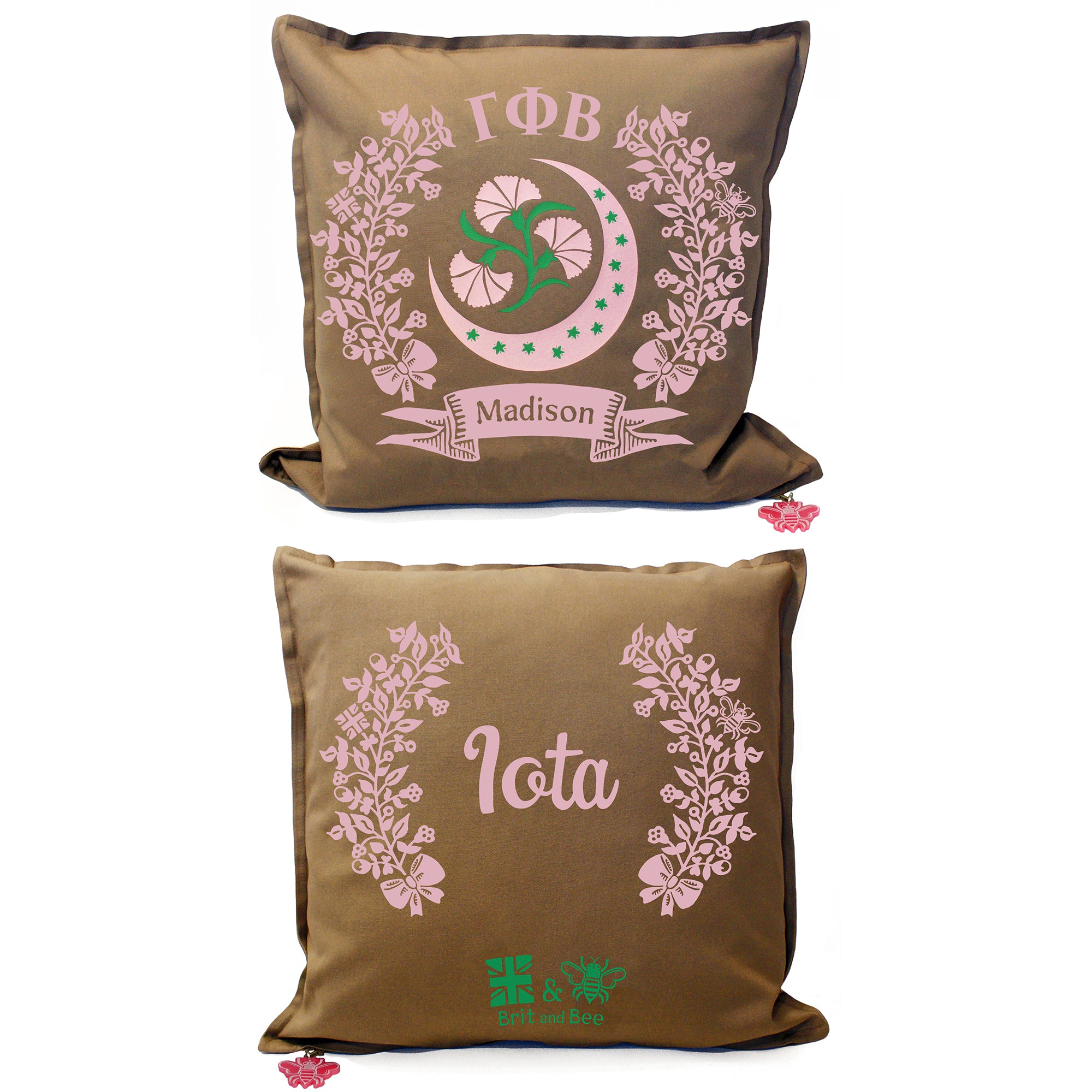 Gamma Phi Beta Pillow | Brit and Bee