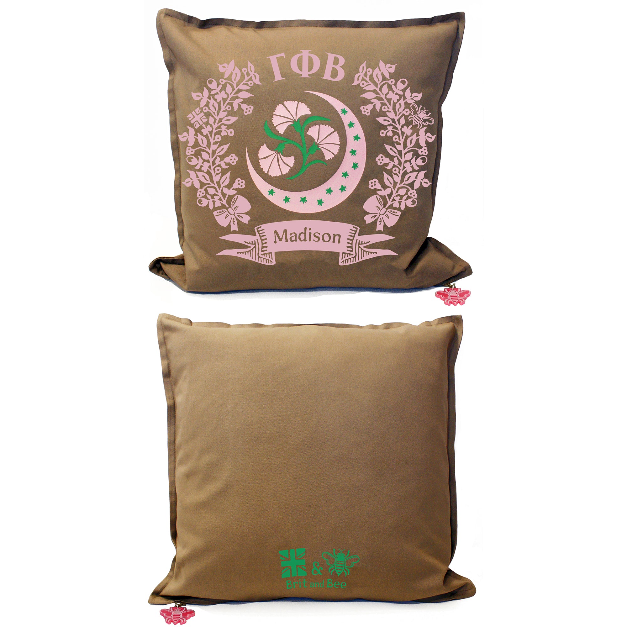 Gamma Phi Beta Pillow | Brit and Bee