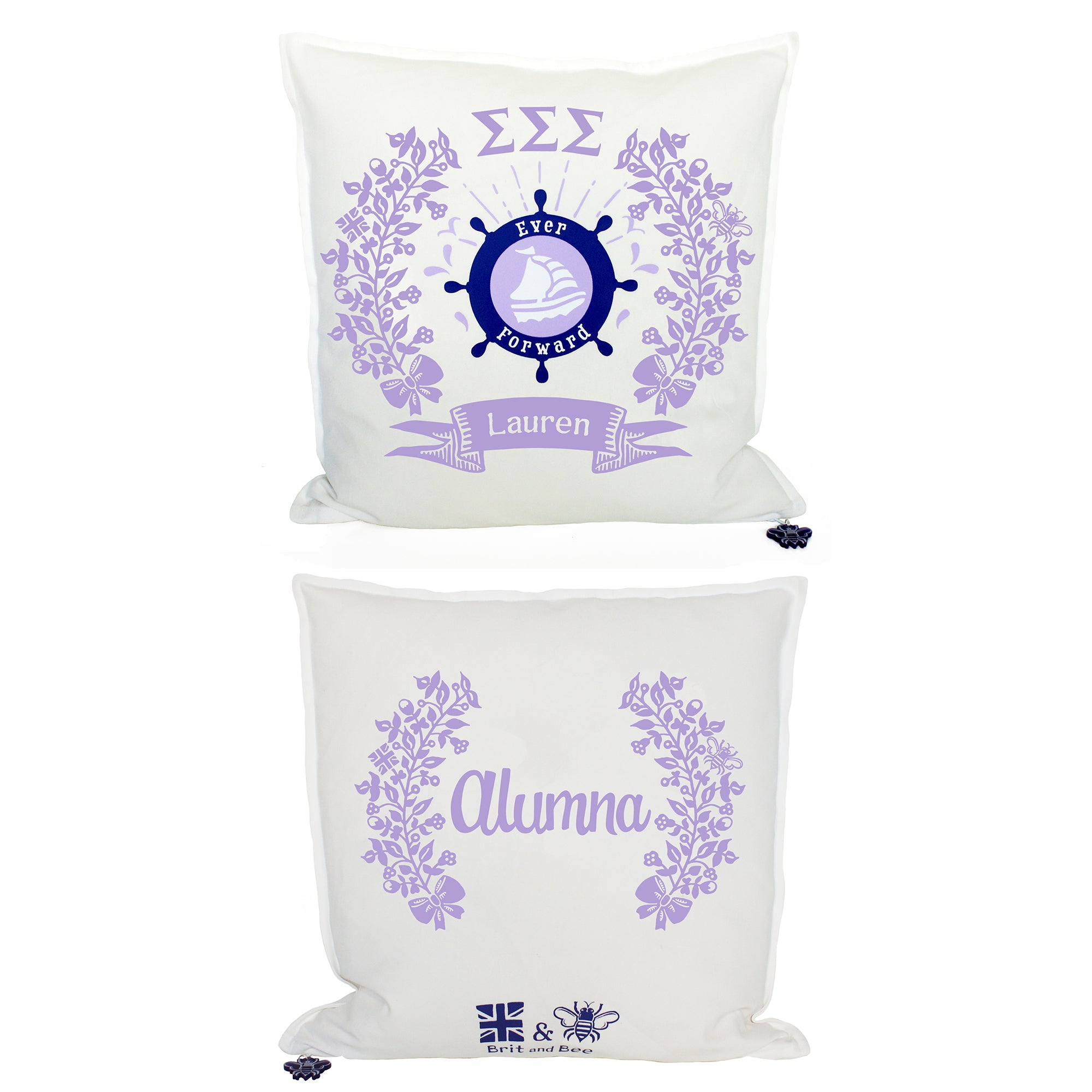 Tri Sigma Pillow | Brit and Bee