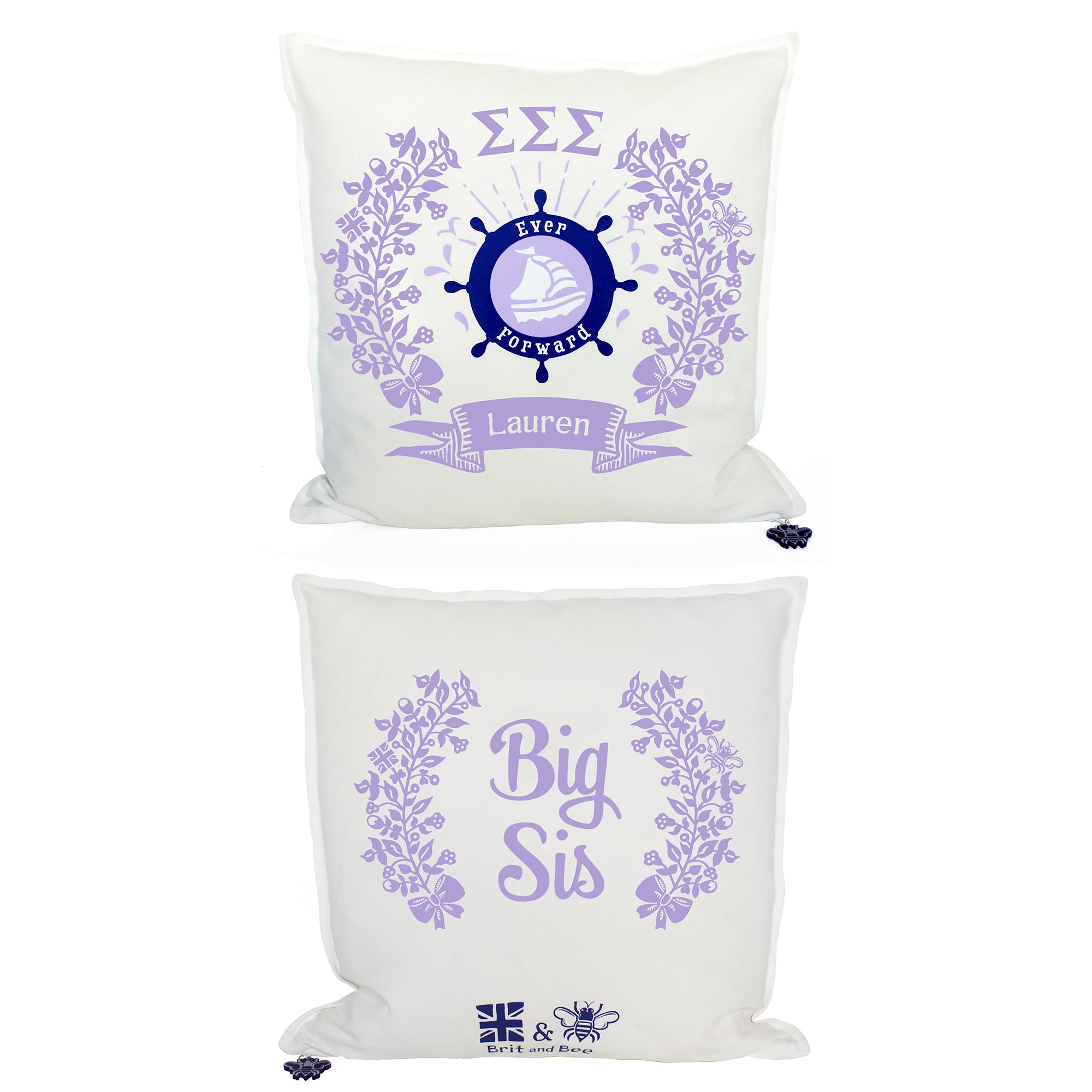 Tri Sigma Pillow | Brit and Bee