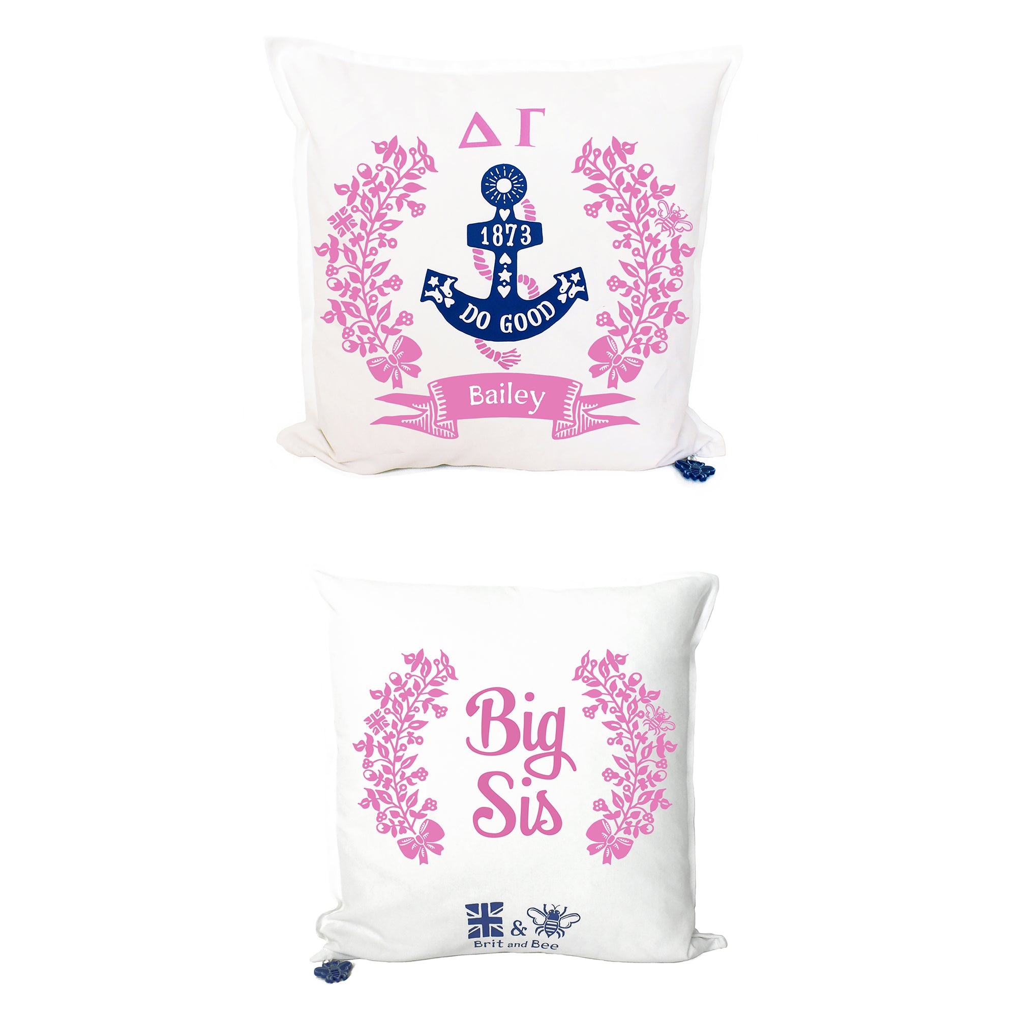 Delta Gamma Sorority Pillow | Brit and Bee