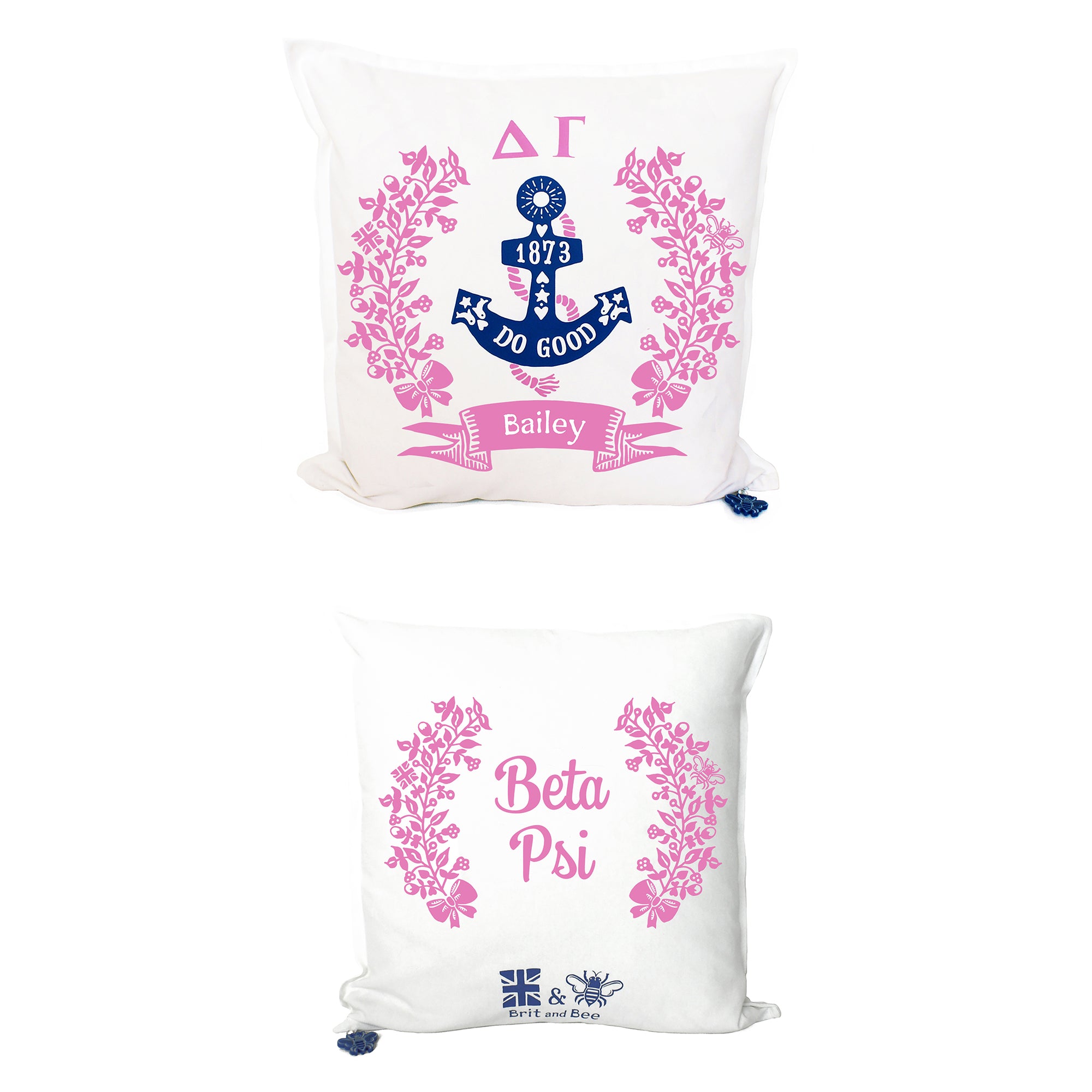 Delta Gamma Sorority Pillow | Brit and Bee