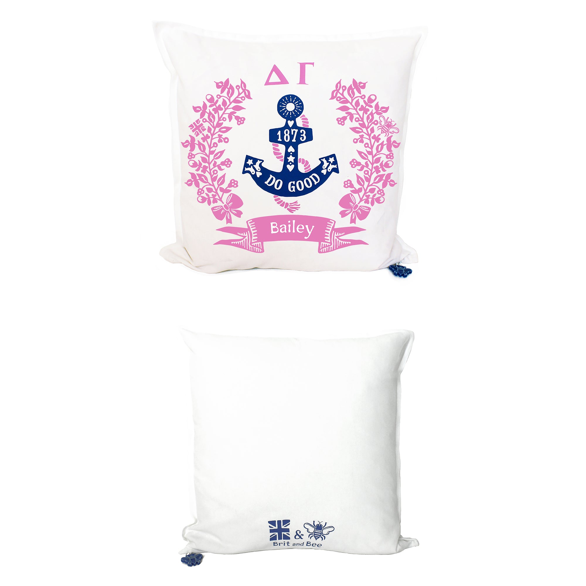 Delta Gamma Sorority Pillow | Brit and Bee