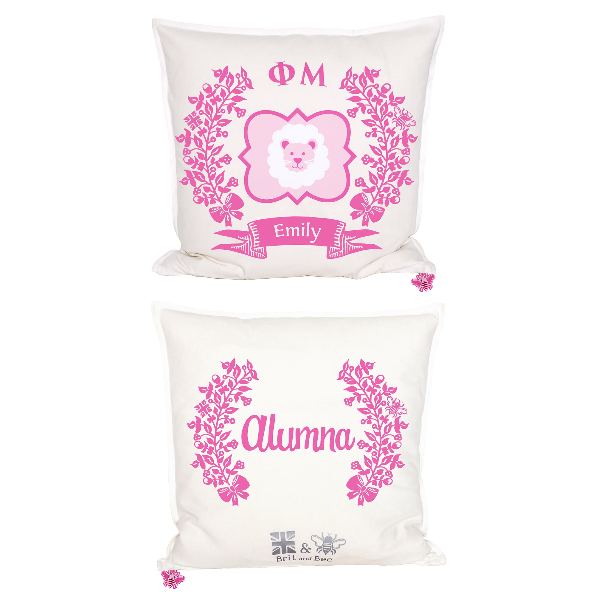 Phi Mu Sorority Pillow | Brit and Bee