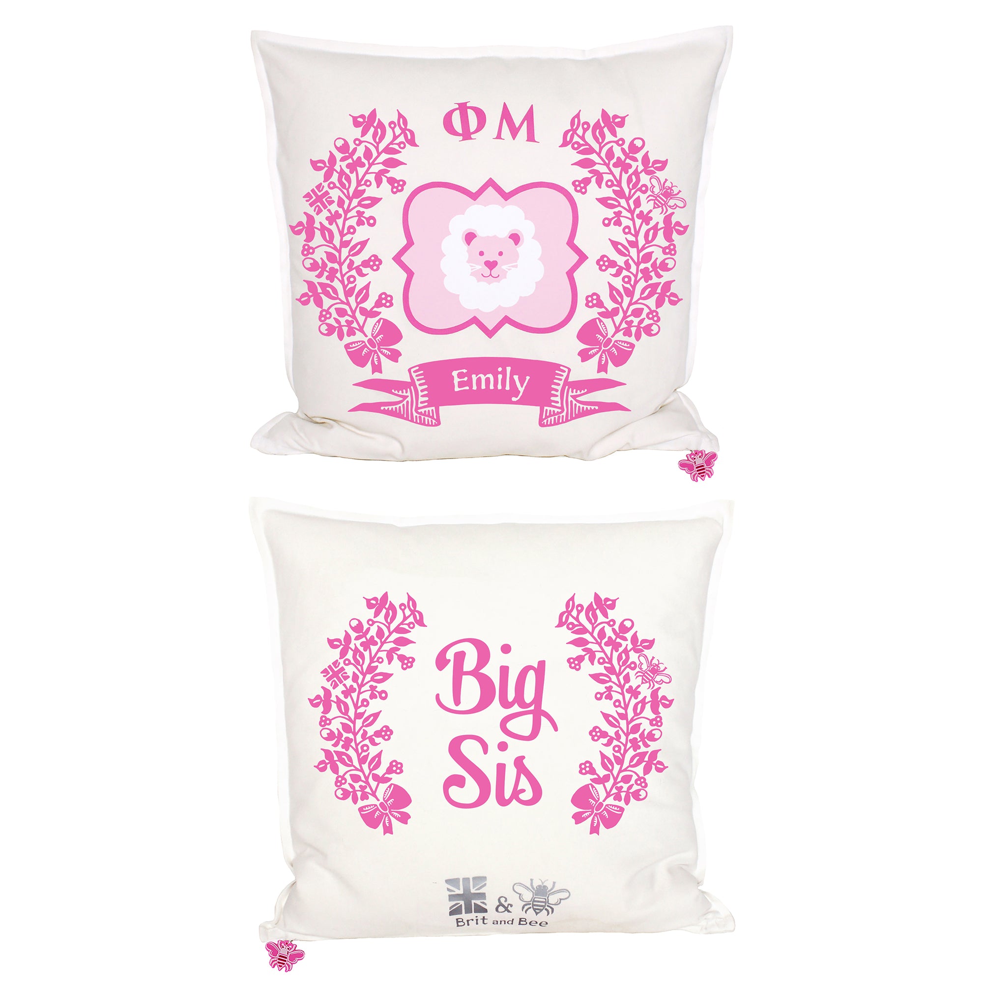 Phi Mu Sorority Pillow | Brit and Bee