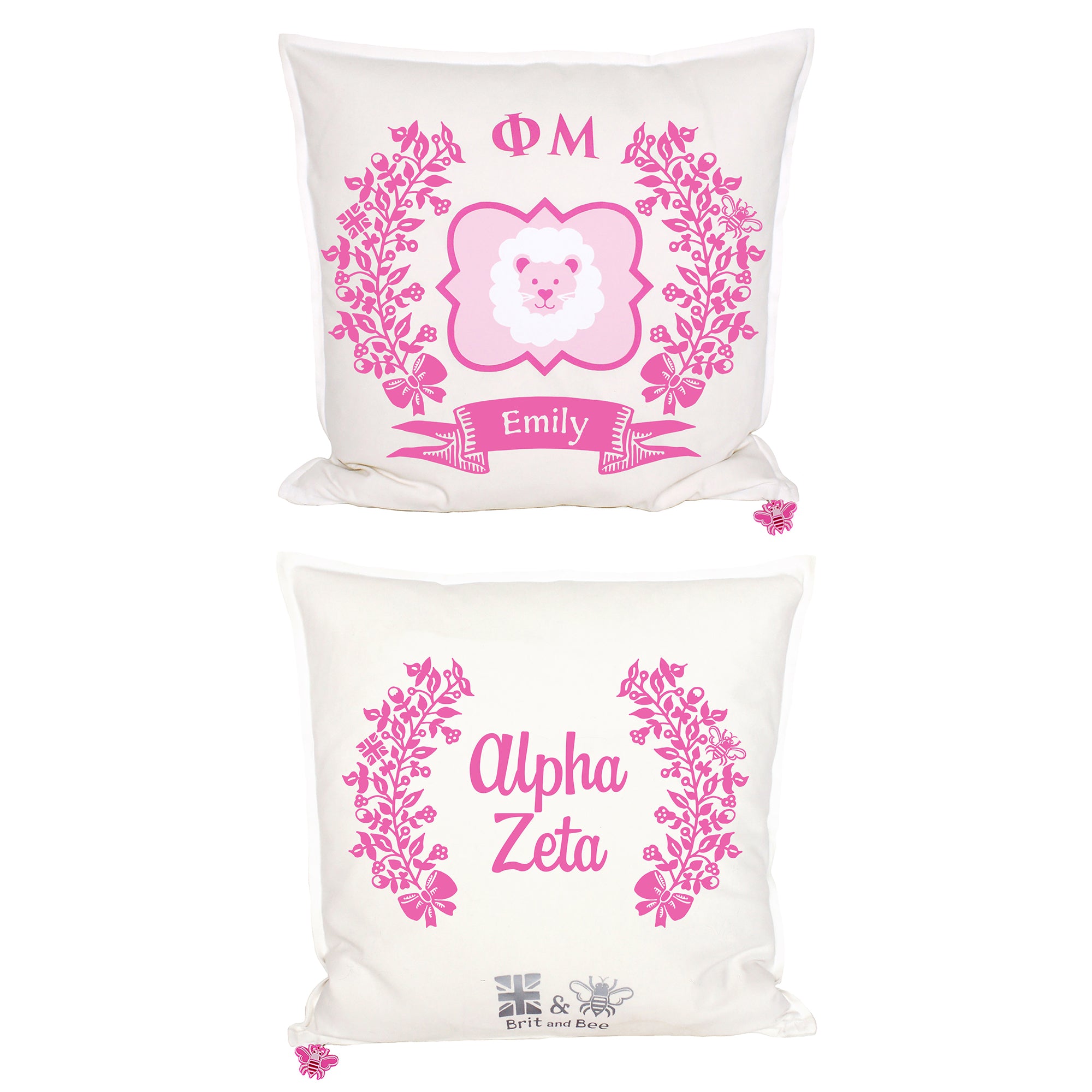 Phi Mu Sorority Pillow | Brit and Bee