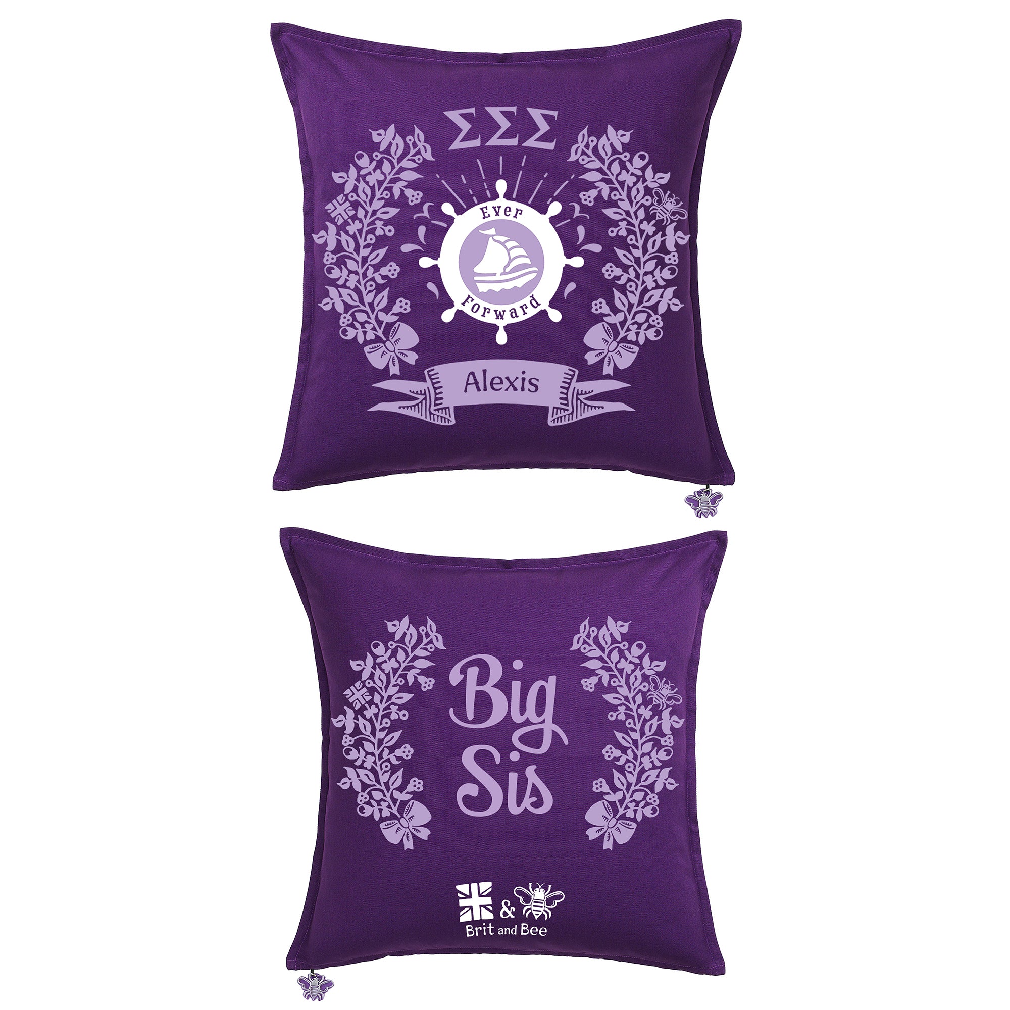 Sigma Sigma Sigma Pillow | Brit and Bee