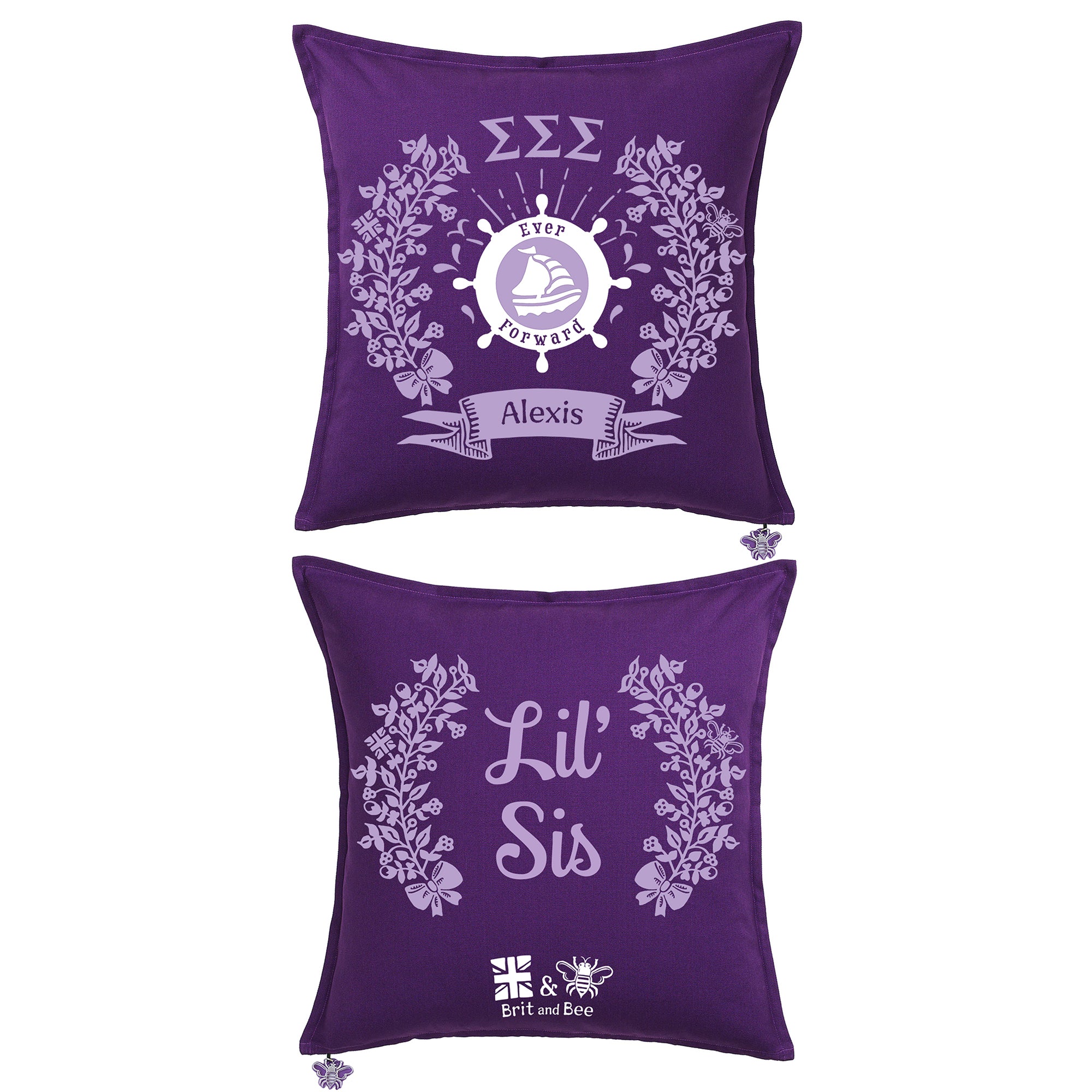 Sigma Sigma Sigma Pillow | Brit and Bee
