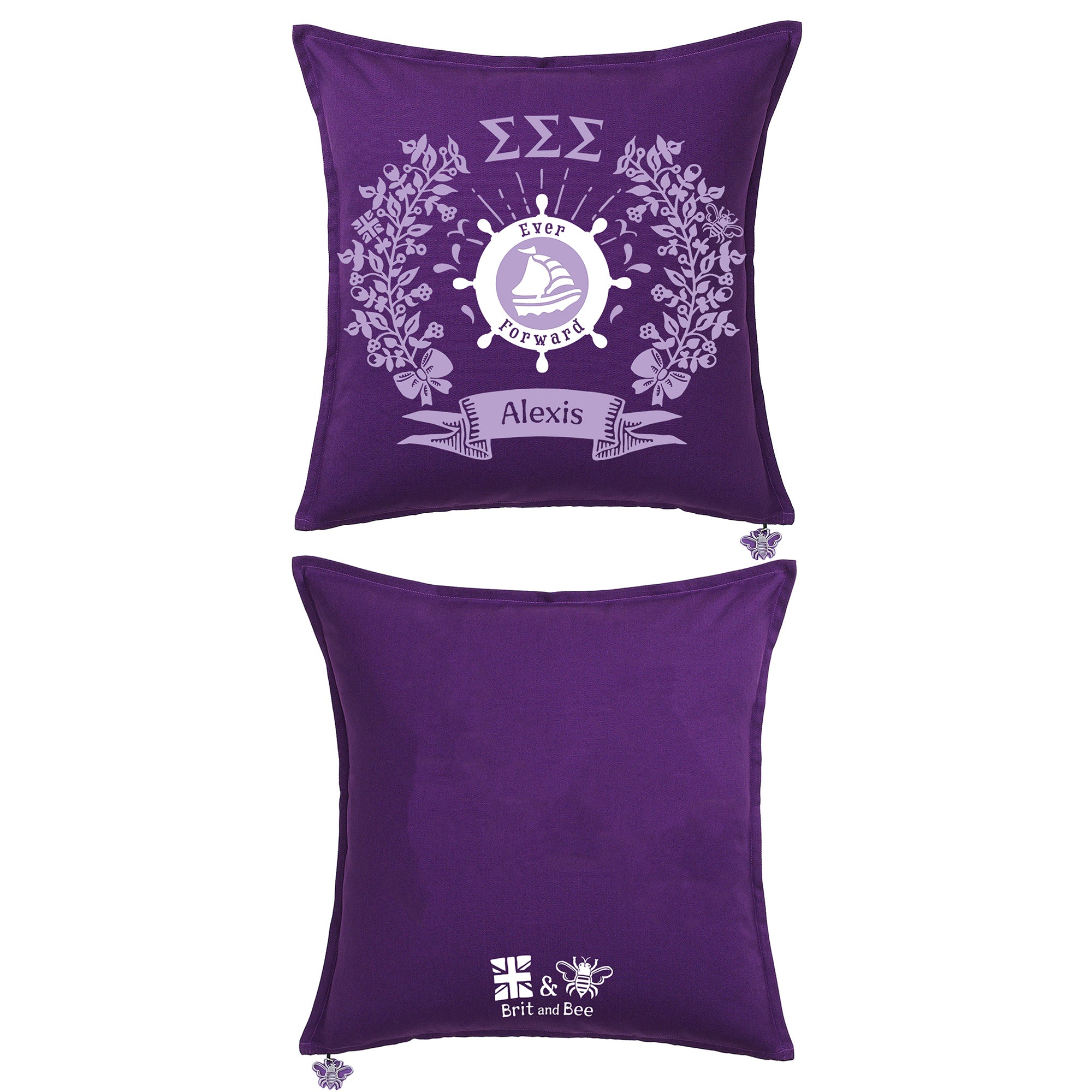 Sigma Sigma Sigma Pillow | Brit and Bee