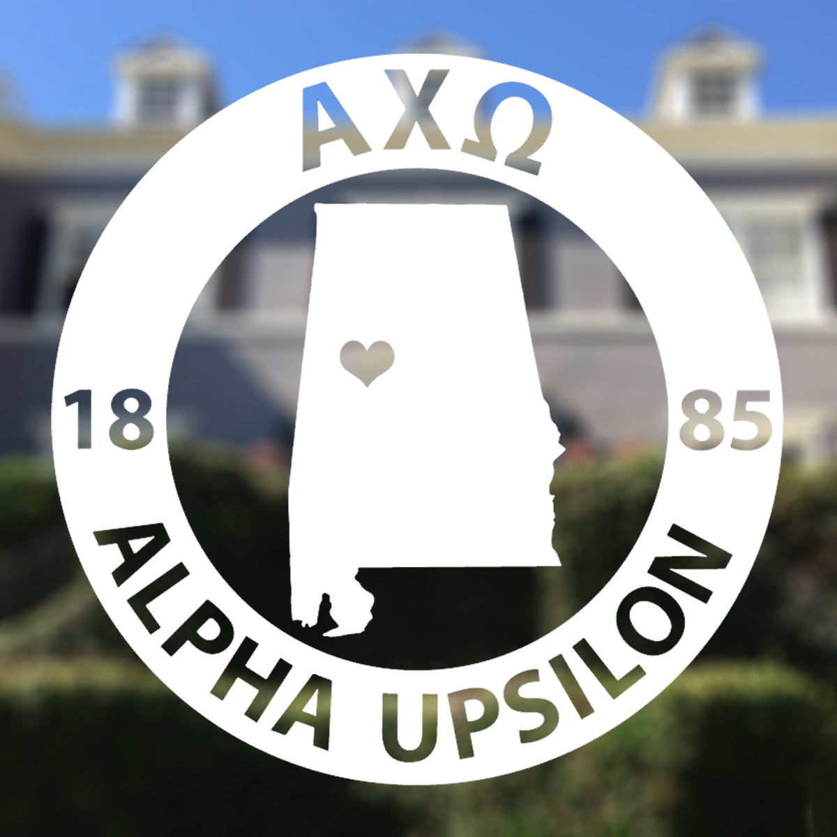 Brit and Bee Sorority State Decal - Alpha Chi Omega