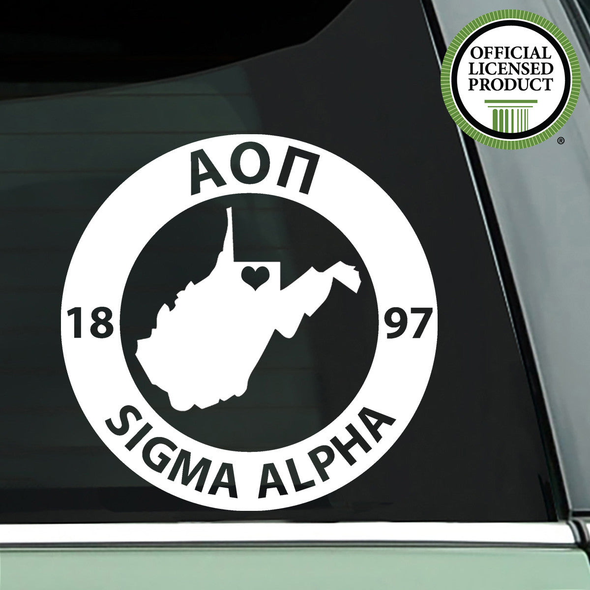 Brit and Bee Sorority State Decal - Alpha Omicron Pi