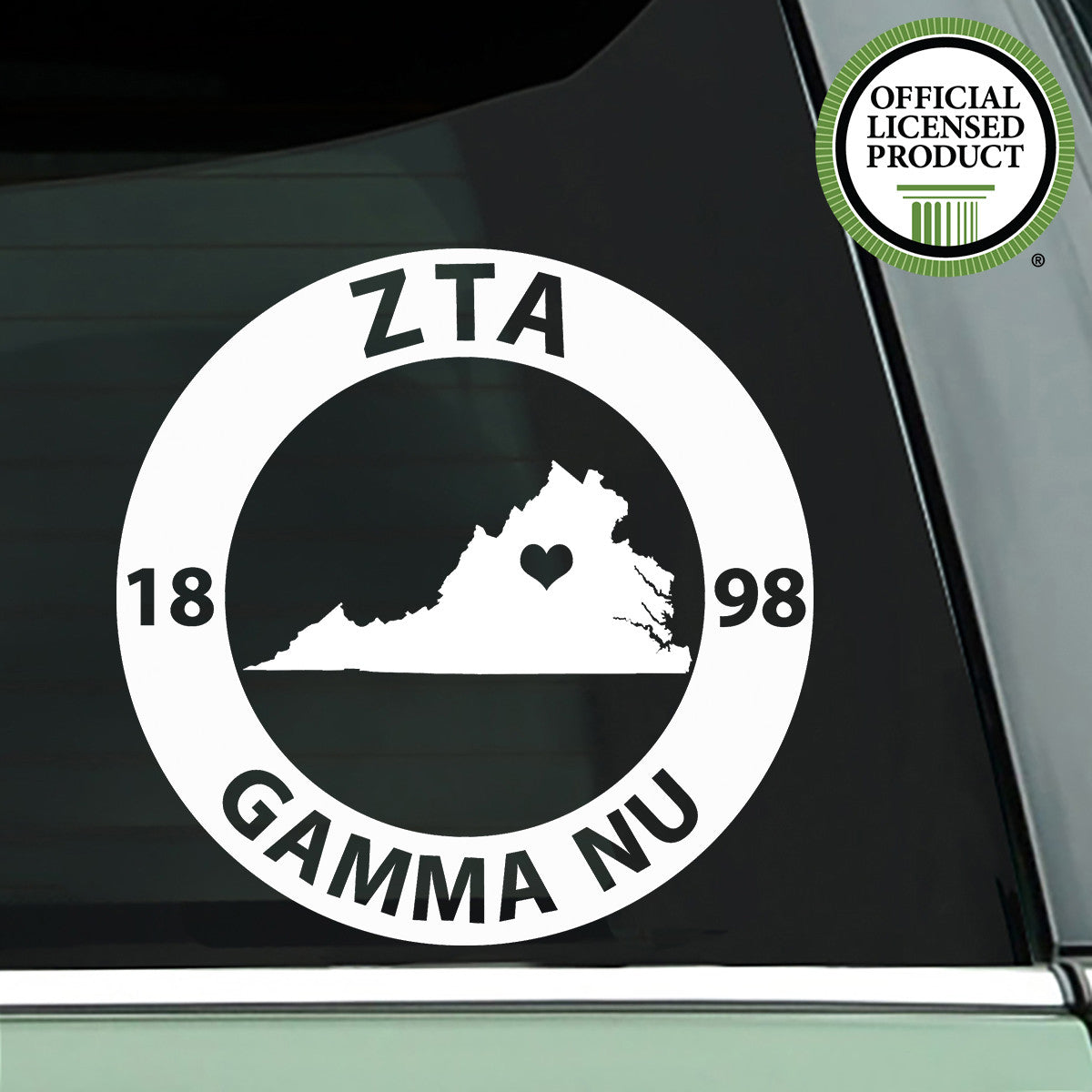 Brit and Bee Sorority State Decal - Zeta Tau Alpha