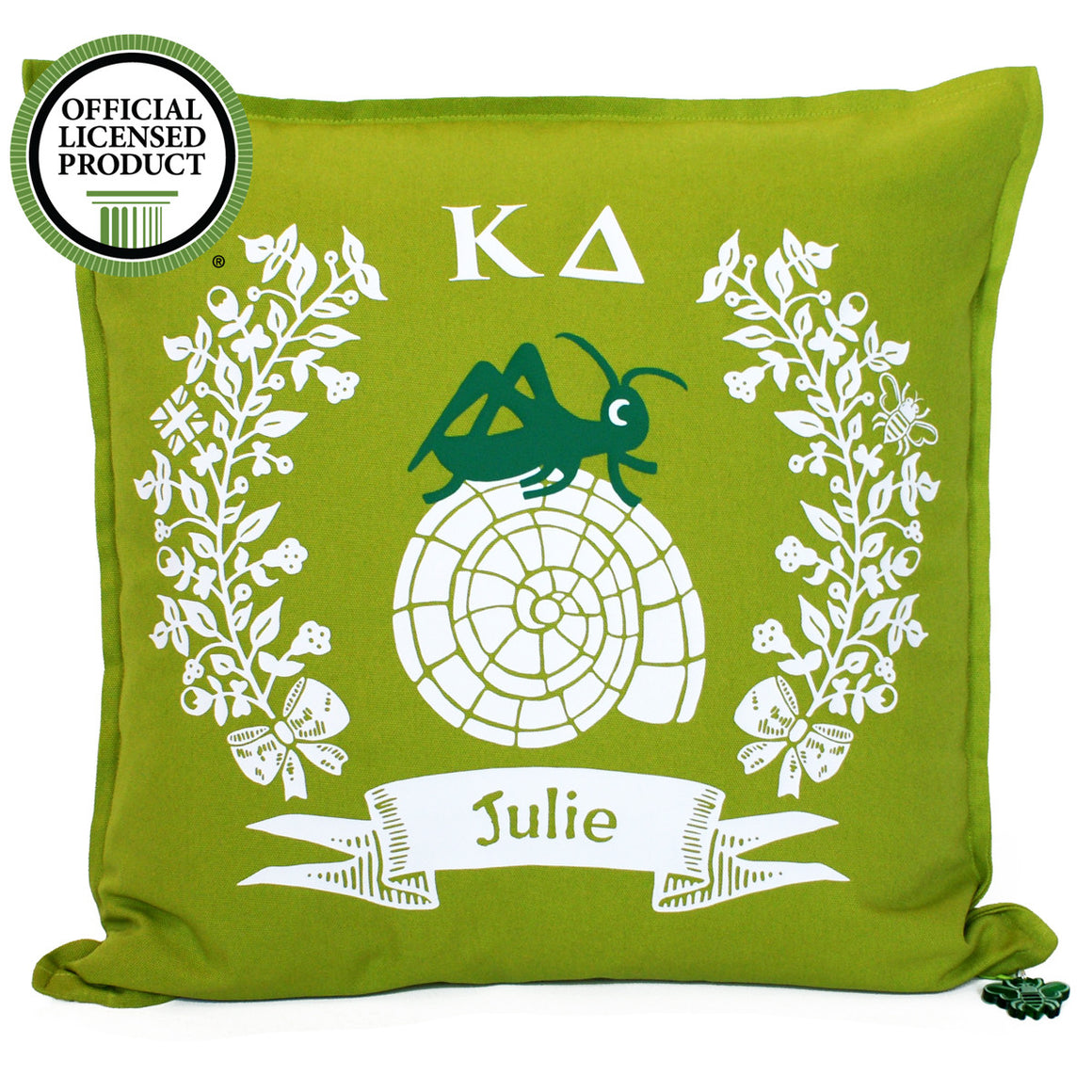 Brit and Bee Throw Pillow - Kappa Delta