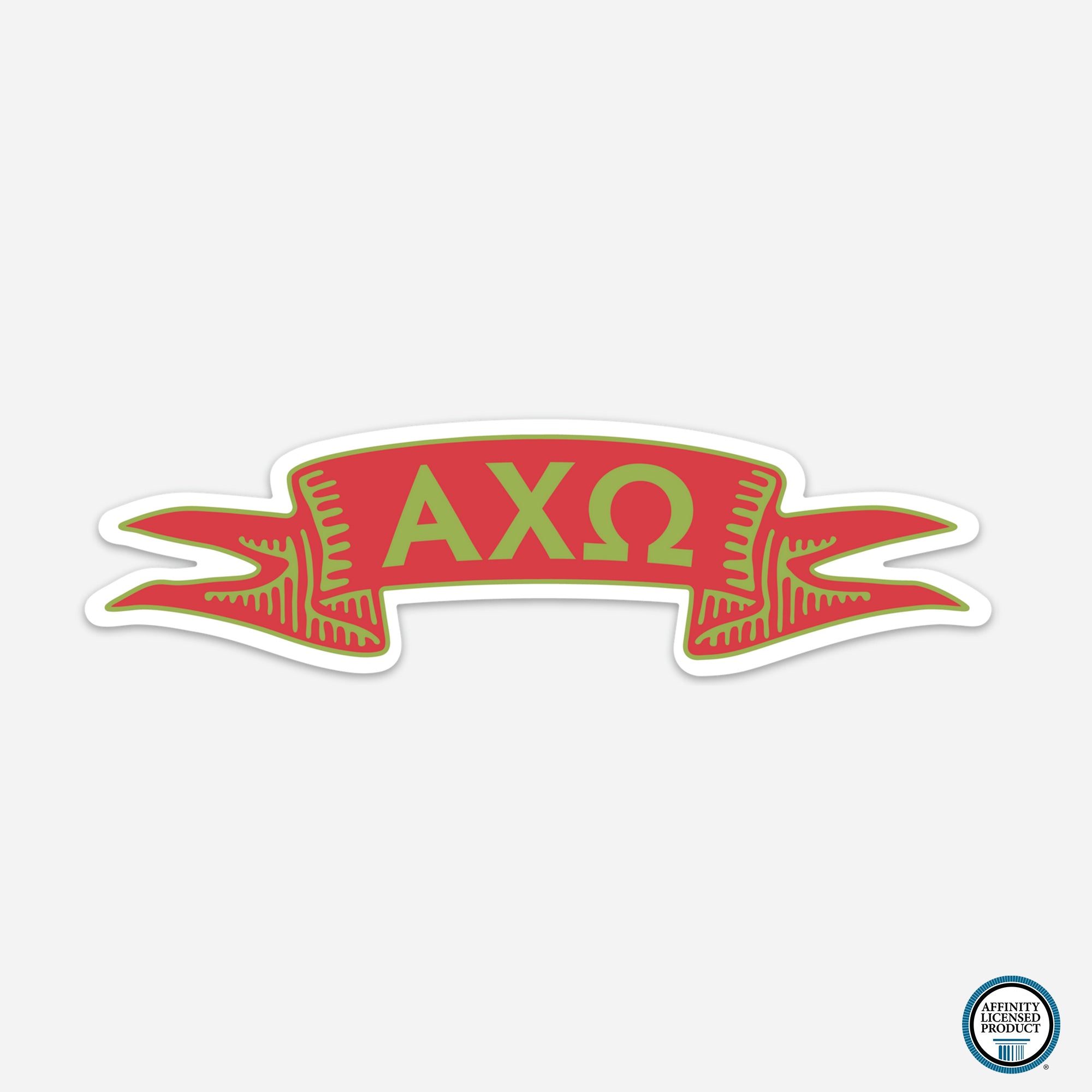 Alpha Chi Omega Ribbon Decal | Brit and Bee