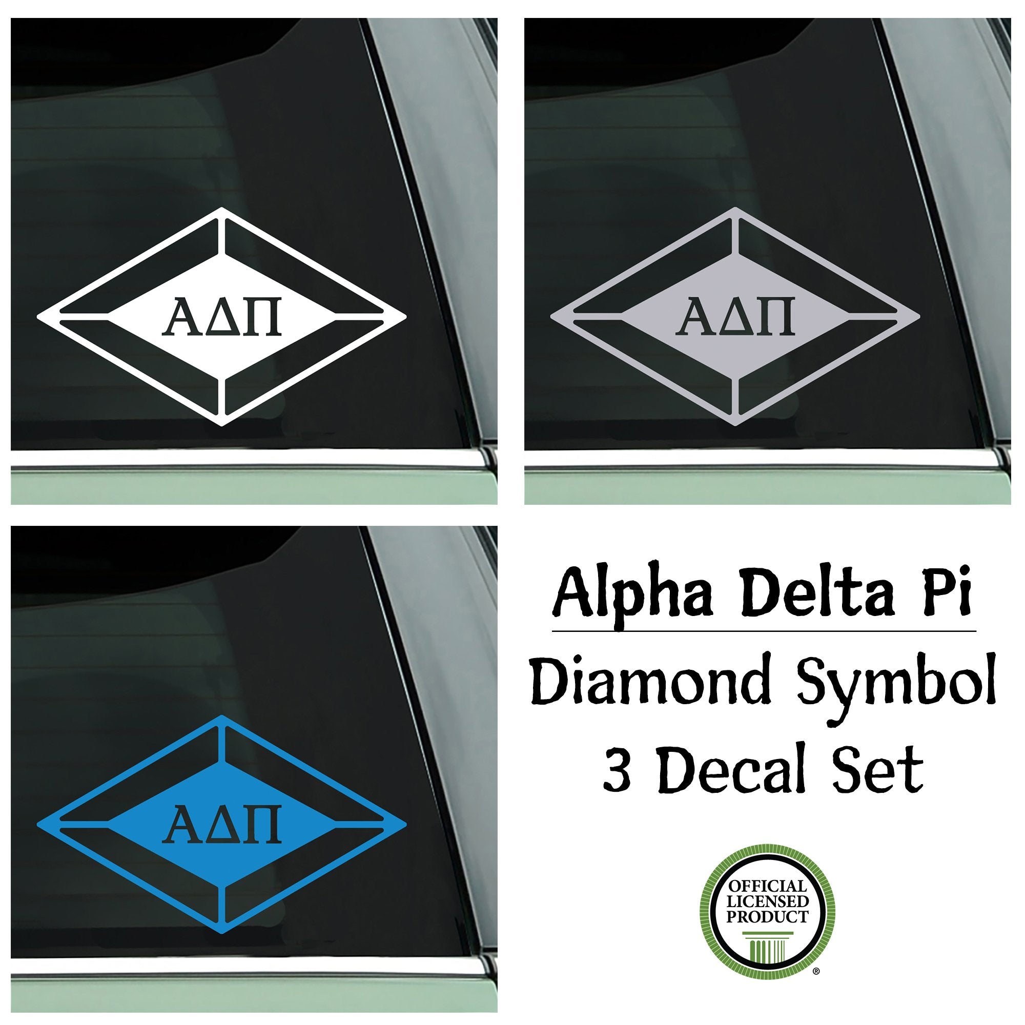Alpha Delta Pi Diamond Decal Set | Brit and Bee