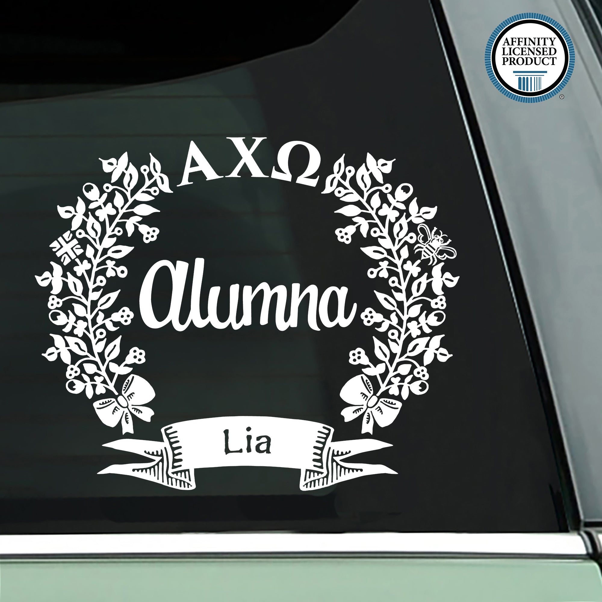 Alpha Chi Omega Alumna Decal | Brit and Bee