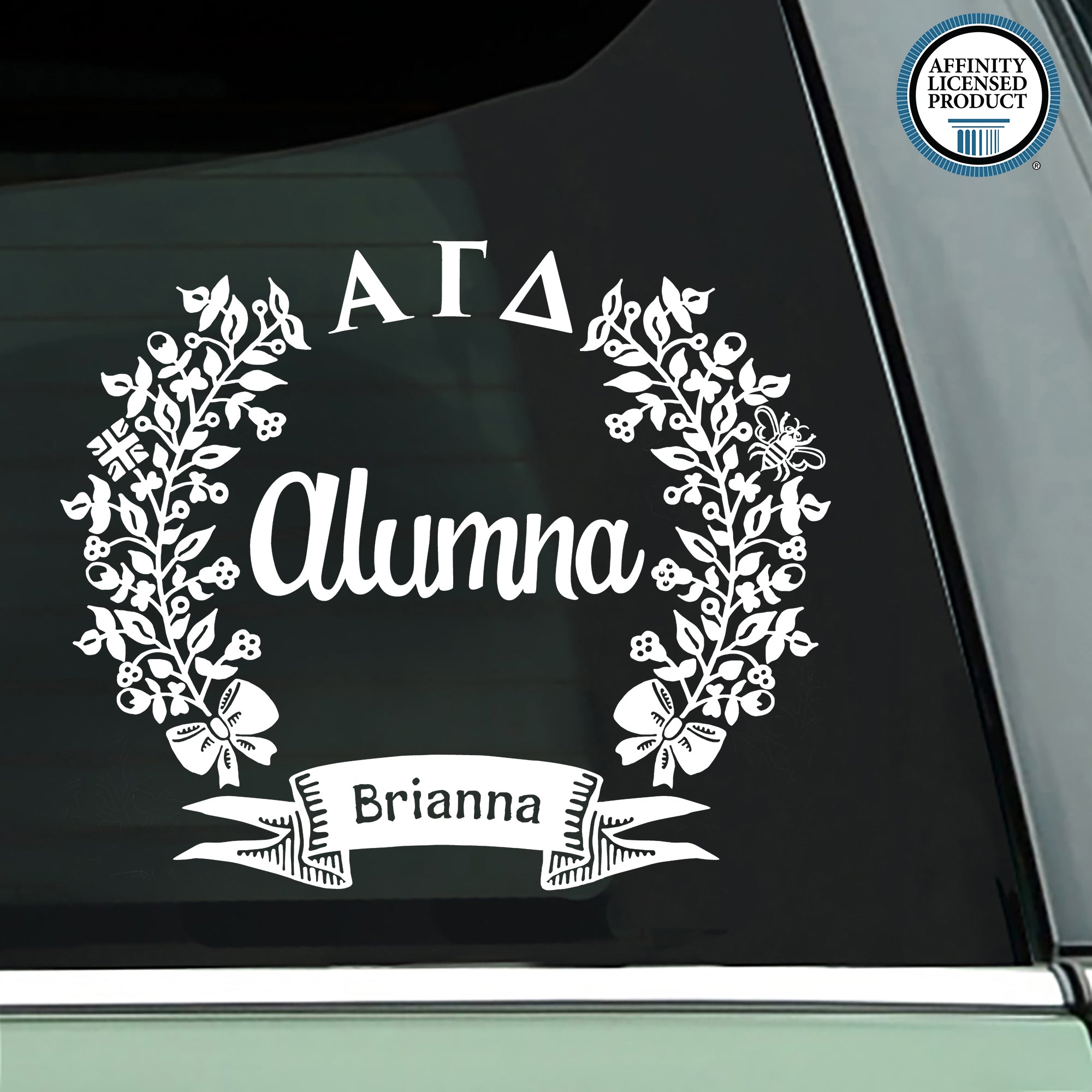 Alpha Gamma Delta Alumna Decal | Brit and Bee