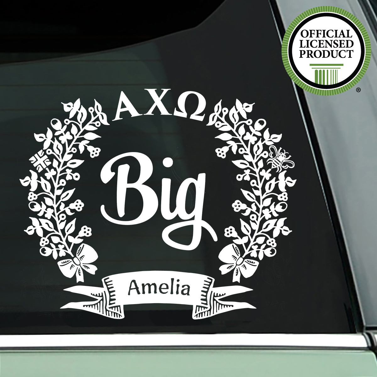 Brit and Bee Sorority Big Decal - Alpha Chi Omega