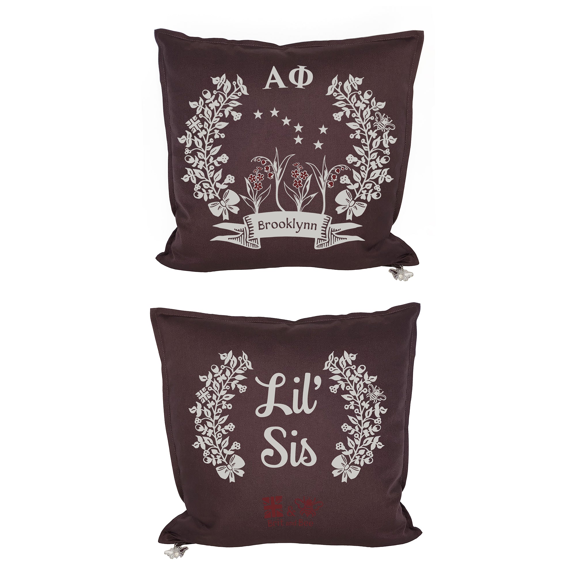 Alpha Phi Pillow | Brit and Bee