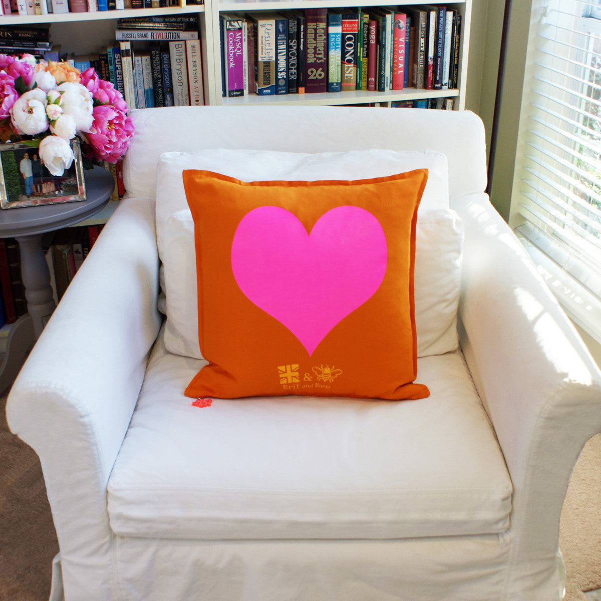 Brit and Bee Big Love Throw Pillow CHAIR Back
