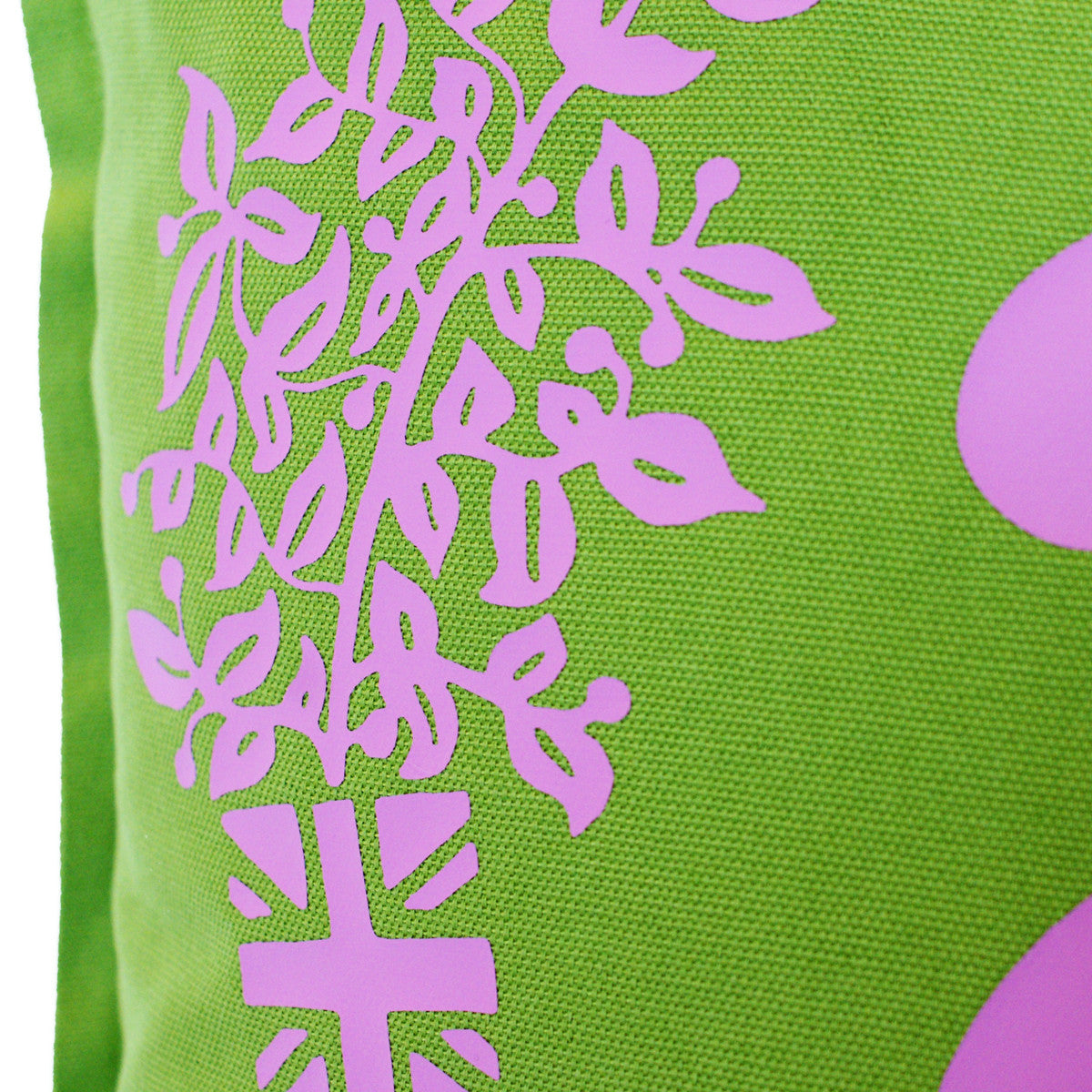 Brit and Bee Birthday Garland Throw Pillow - DETAIL