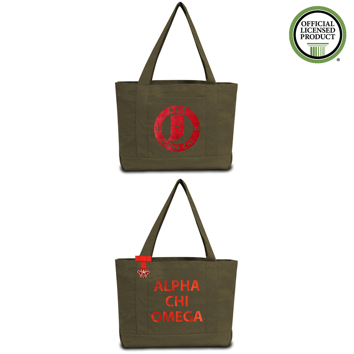 Alpha Chi Omega State Book Tote Bag | Brit and Bee