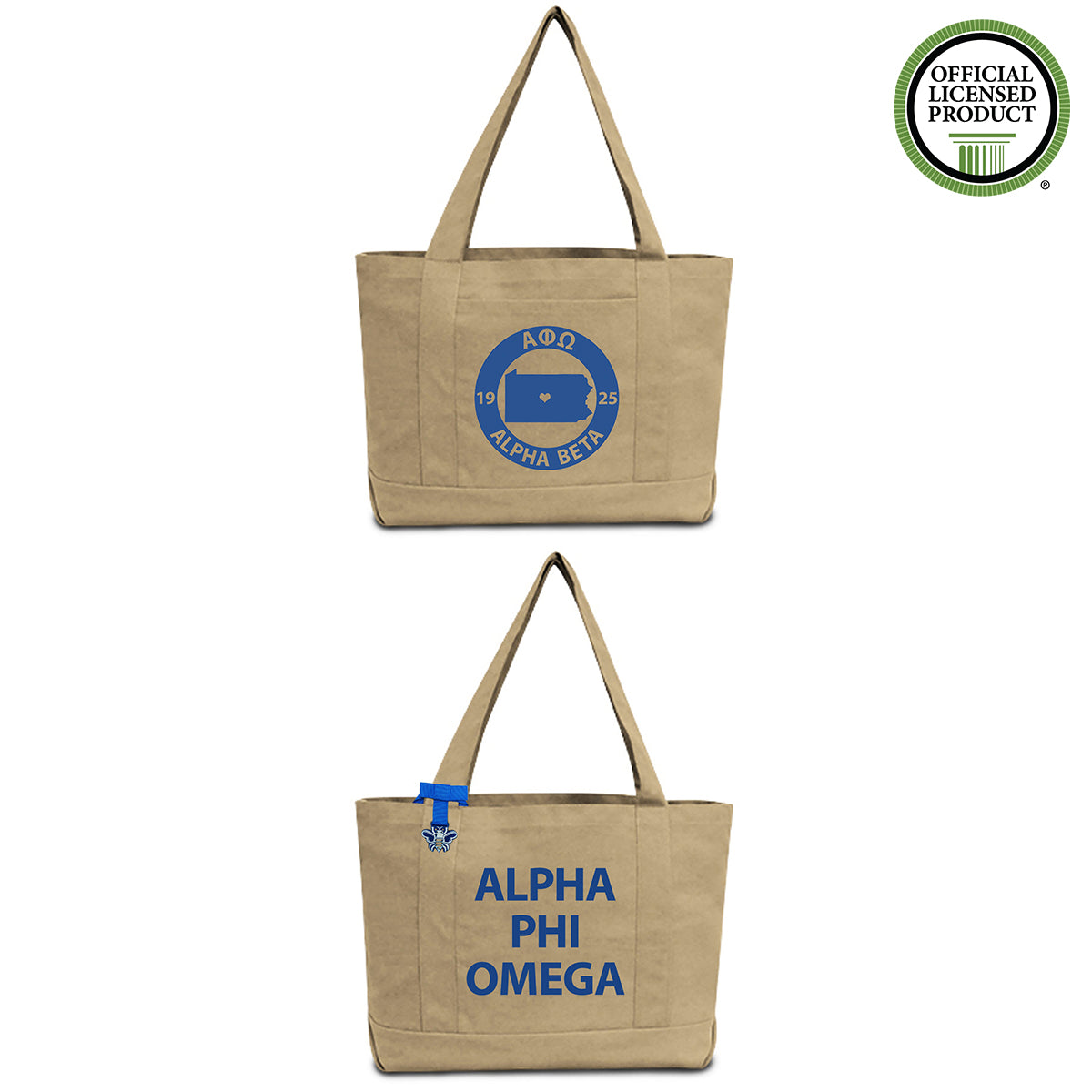 Alpha Phi Omega State Book Tote Bag | Brit and Bee