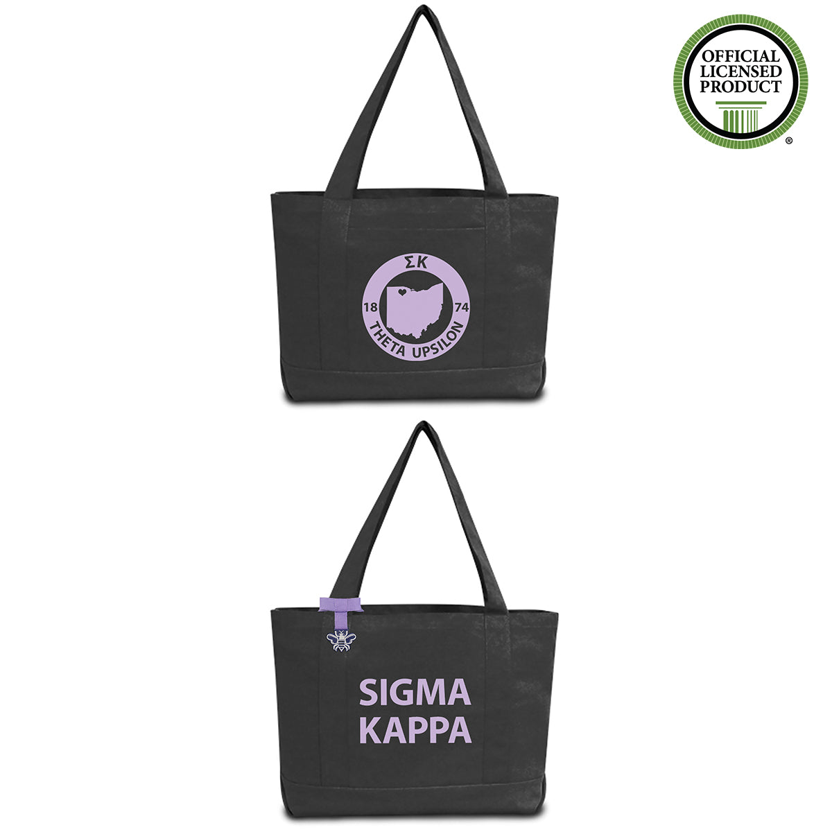Sigma Kappa State Book Tote Bag | Brit and Bee