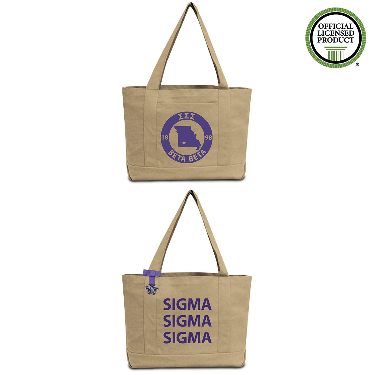 Sigma Sigma Sigma State Book Tote Bag | Brit and Bee