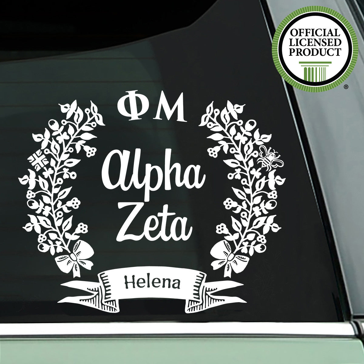 Brit and Bee Sorority Chapter Decal - Phi Mu
