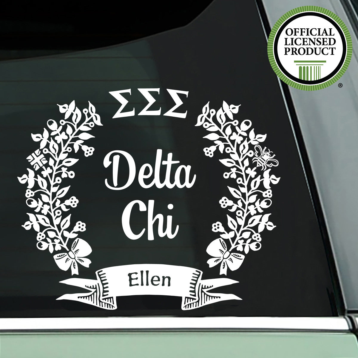 Brit and Bee Sorority Chapter Decal - Sigma Sigma Sigma