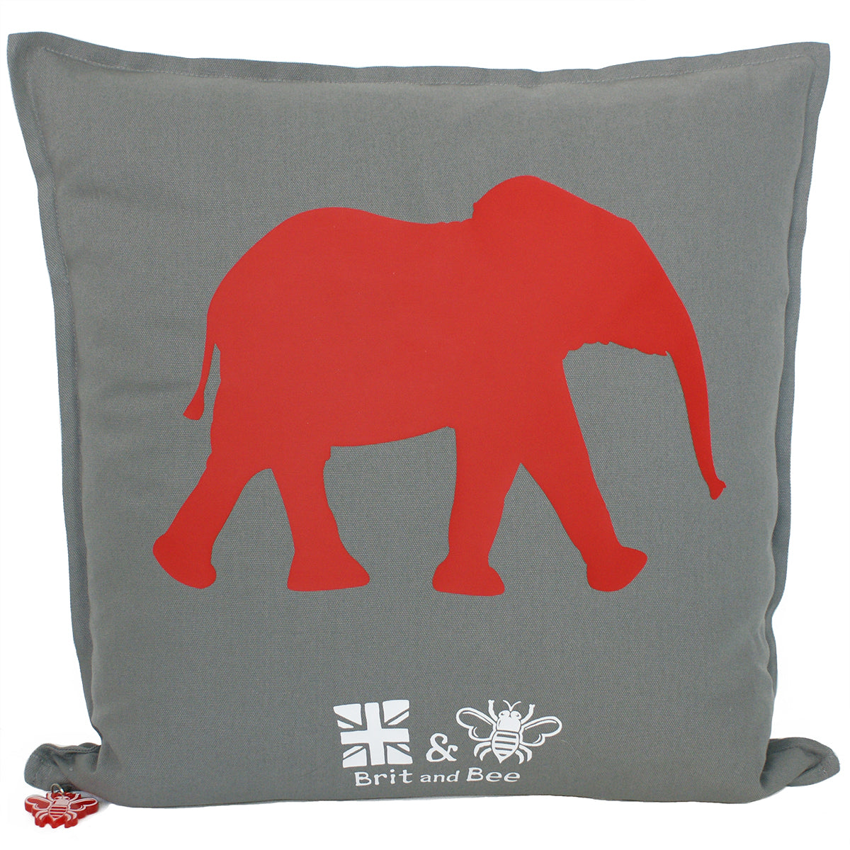 Brit and Bee Elephant Throw Pillow