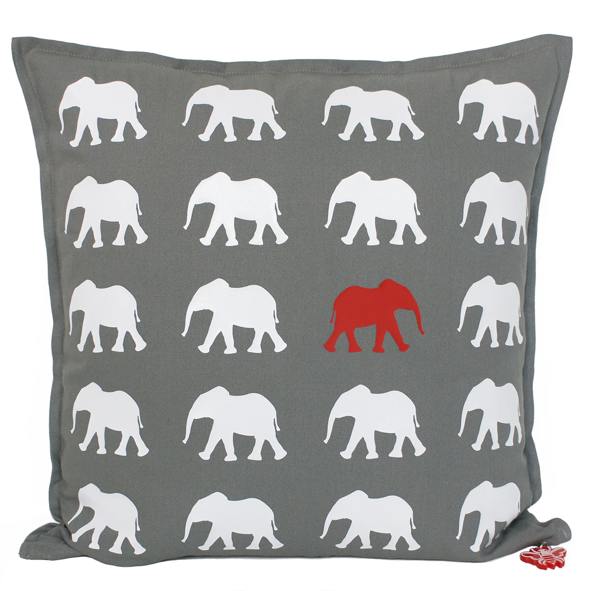 Brit and Bee Elephant Throw Pillow