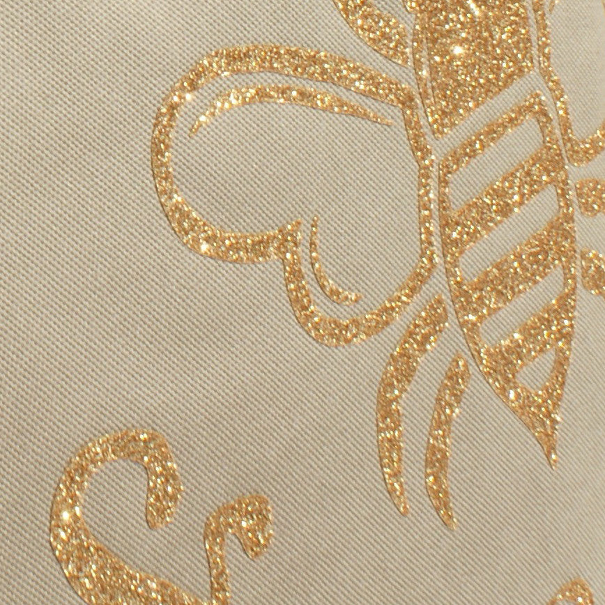 Brit and Bee Est. Throw Pillow Gold - DETAIL