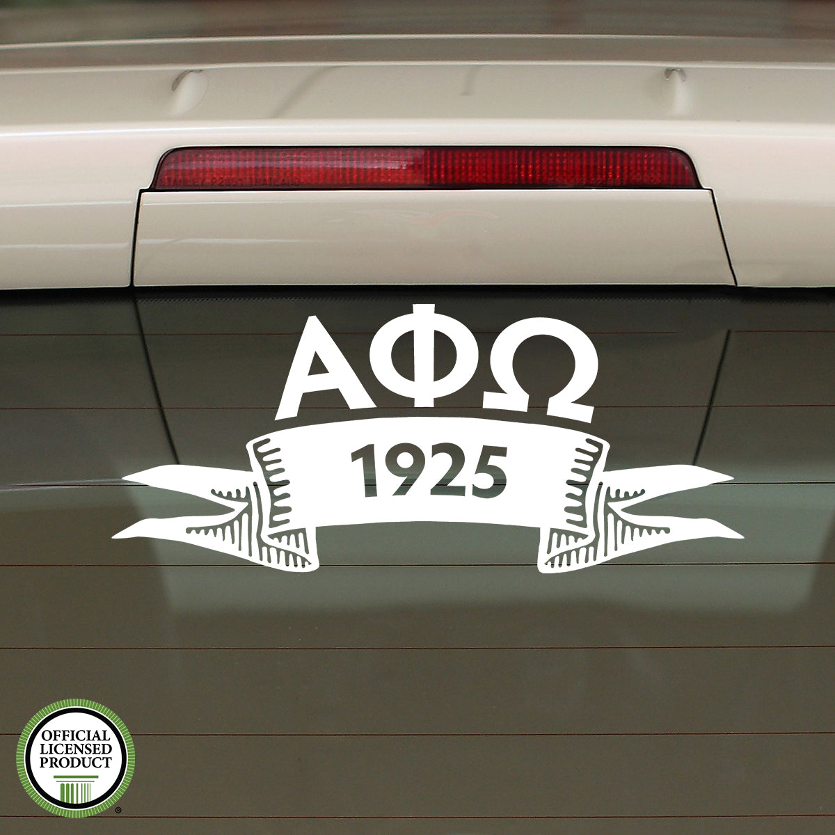 Brit and Bee Sorority Ribbon Year Decal - Alpha Phi Omega