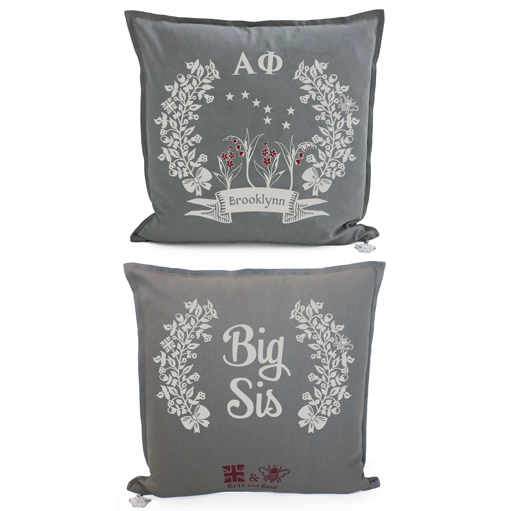 Alpha Phi Pillow | Brit and Bee