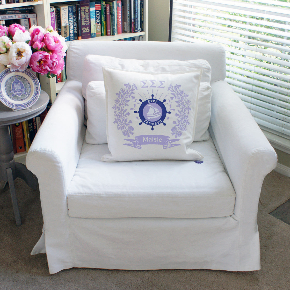 Tri Sigma Pillow | Brit and Bee