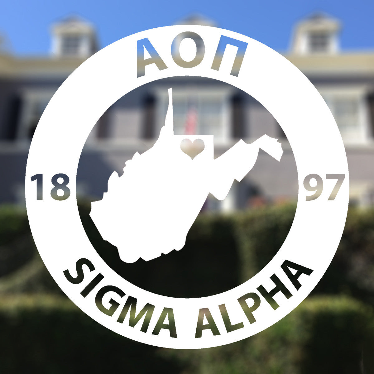 Brit and Bee Sorority State Decal - Alpha Omicron Pi