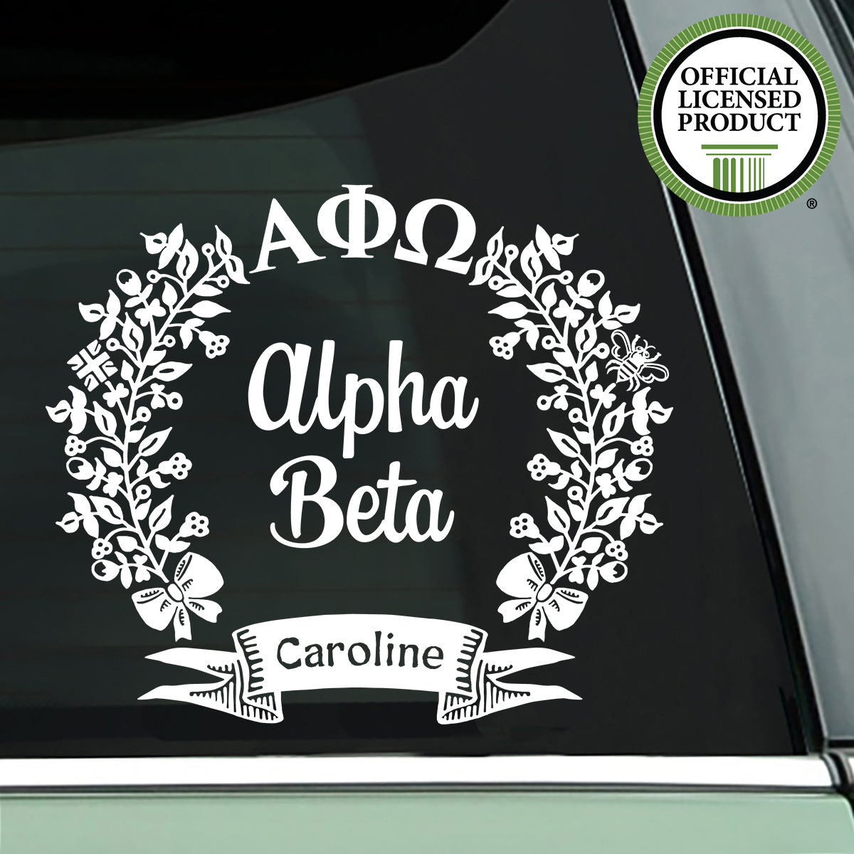 Brit and Bee Sorority Chapter Decal - Alpha Phi Omega