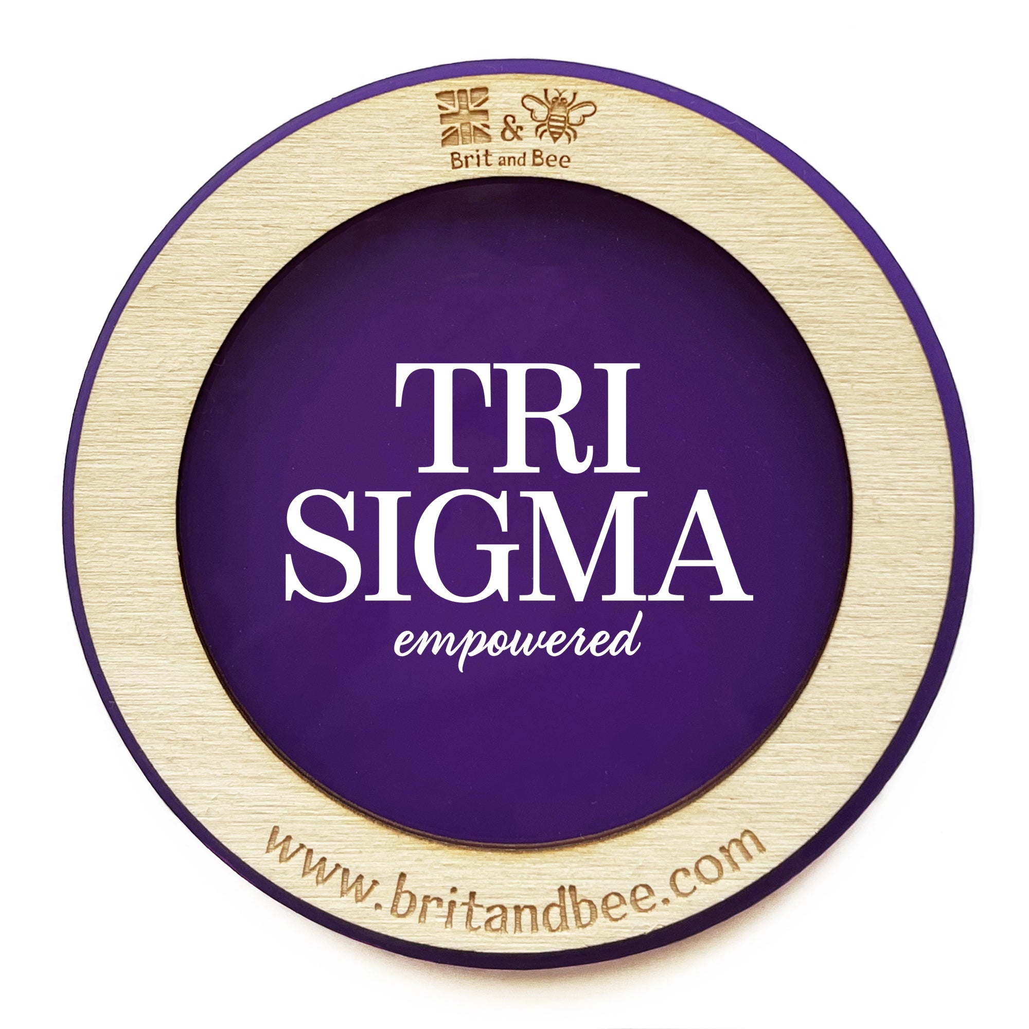 Tri Sigma Monogram Coaster Back