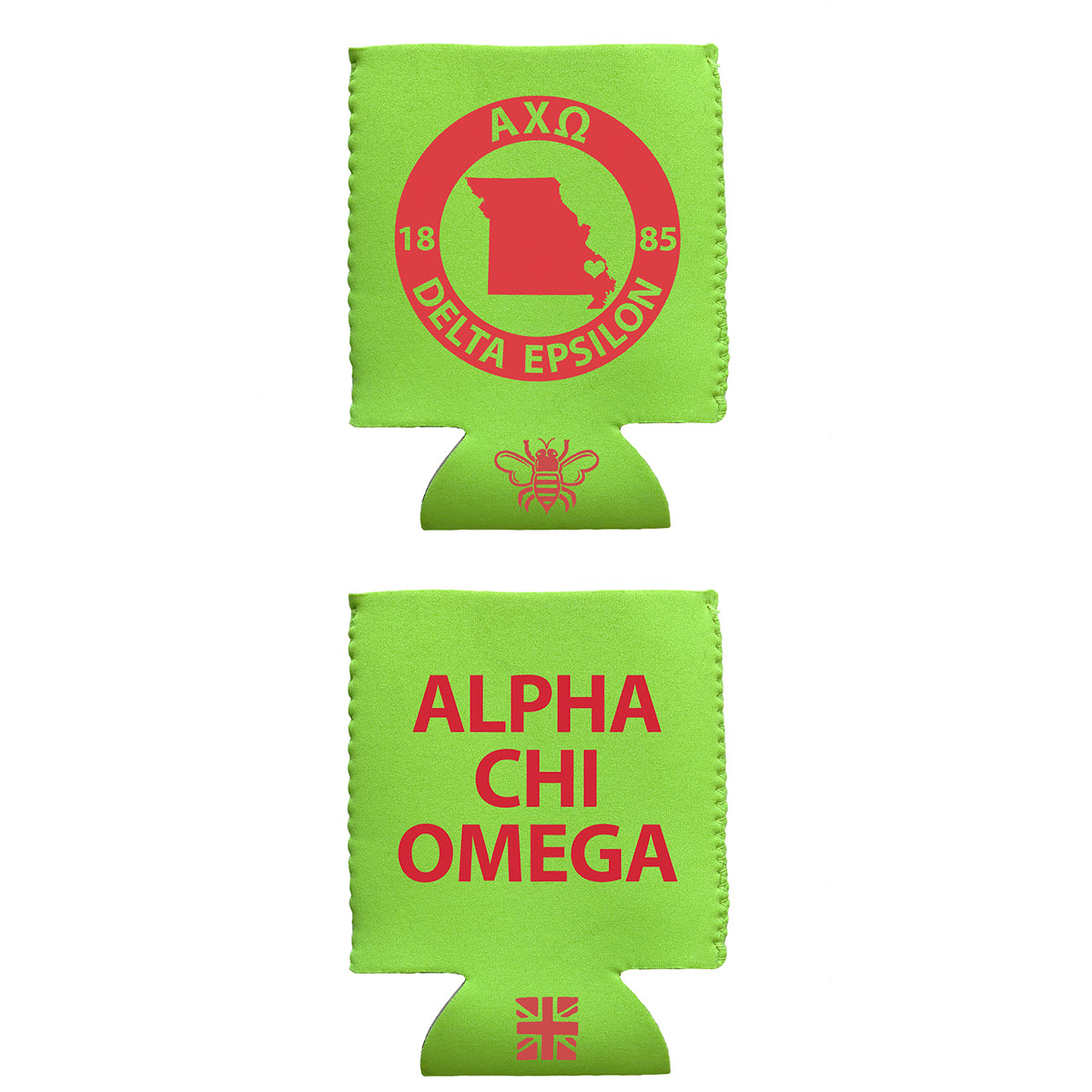 Brit and Bee Coozie - Alpha Chi Omega