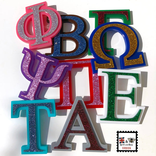 Glitter Greek Letters | Brit And Bee