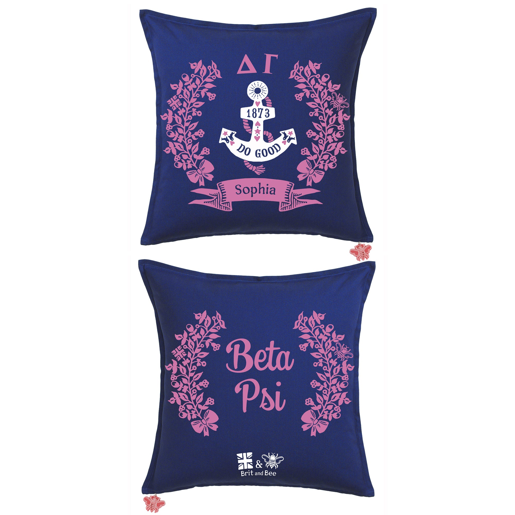 Delta Gamma Pillow | Brit and Bee