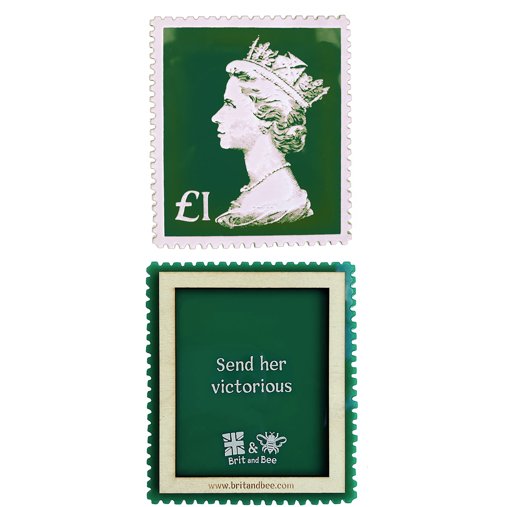 British Stamp Coaster Set - God Save The Queen