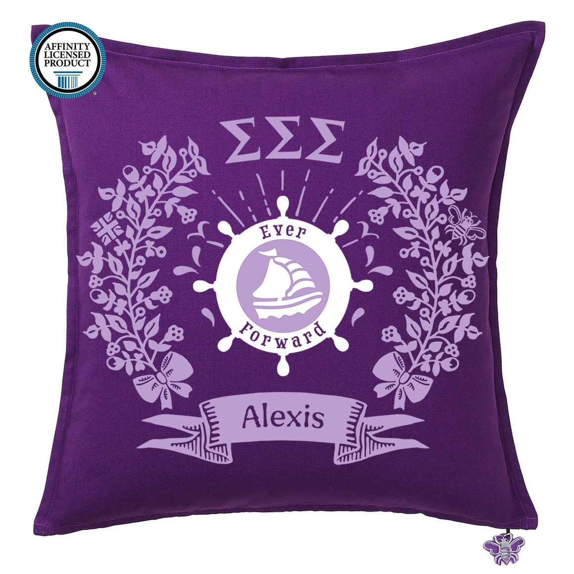 Sigma Sigma Sigma Pillow | Brit and Bee
