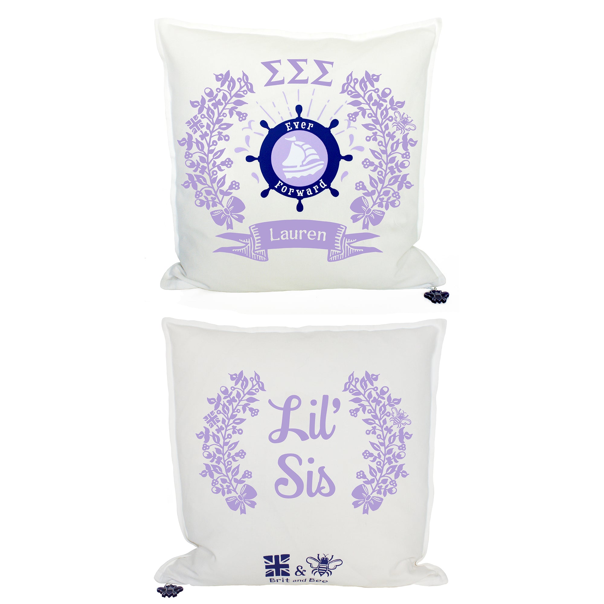Tri Sigma Pillow | Brit and Bee