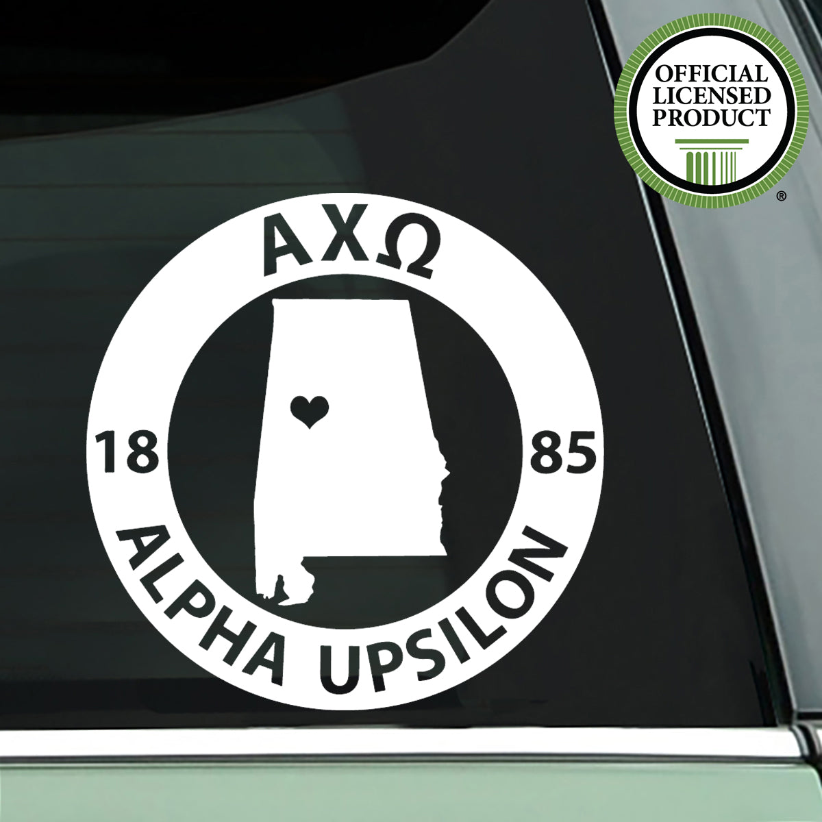 Brit and Bee Sorority State Decal - Alpha Chi Omega