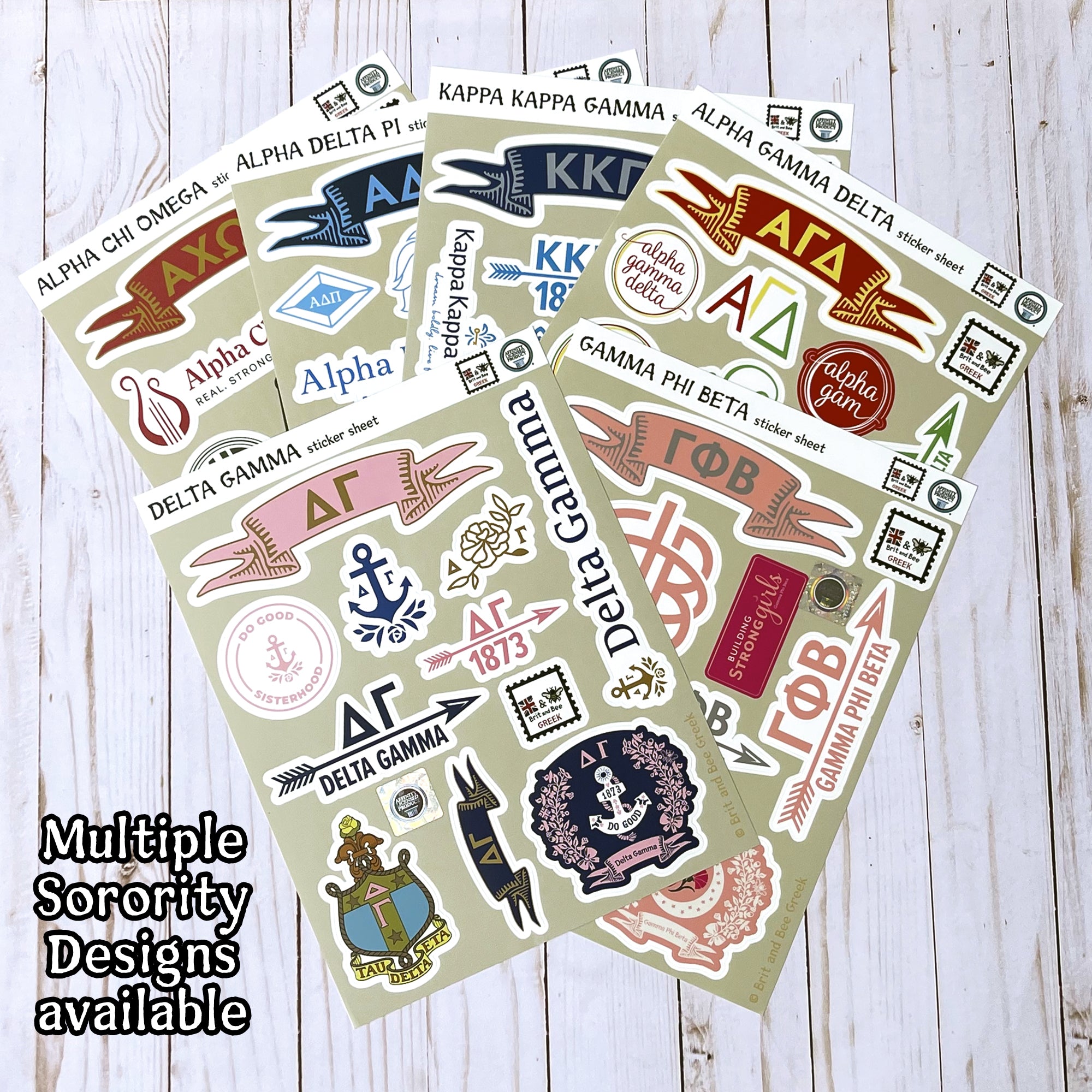 Sorority Sticker Sheets | Brit and Bee